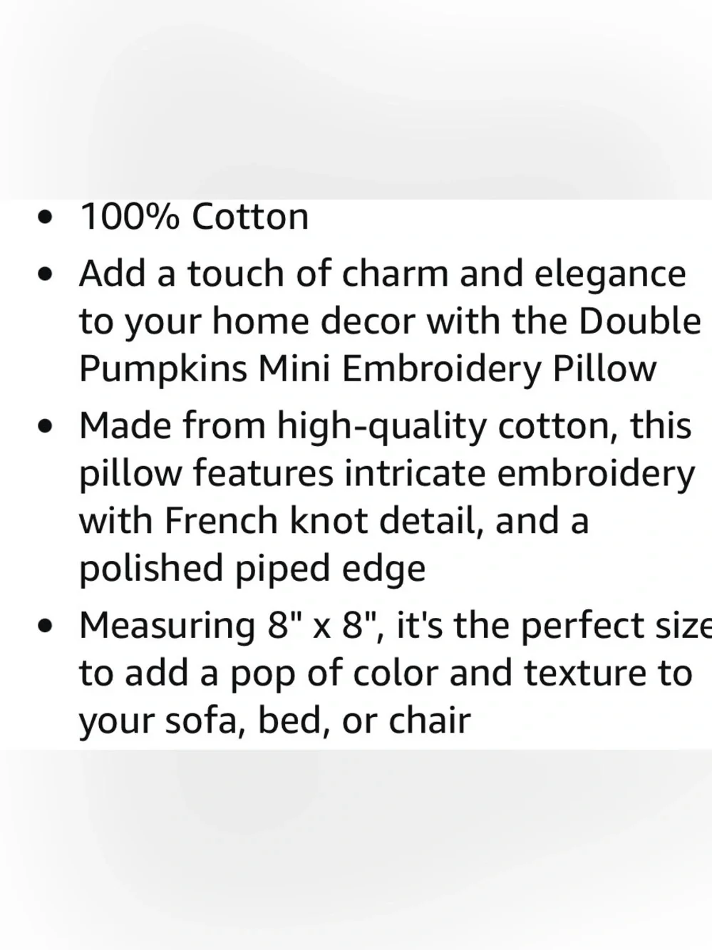 MUD PIE NEW Dbl Pumpkin Embroidery Pillow, 8